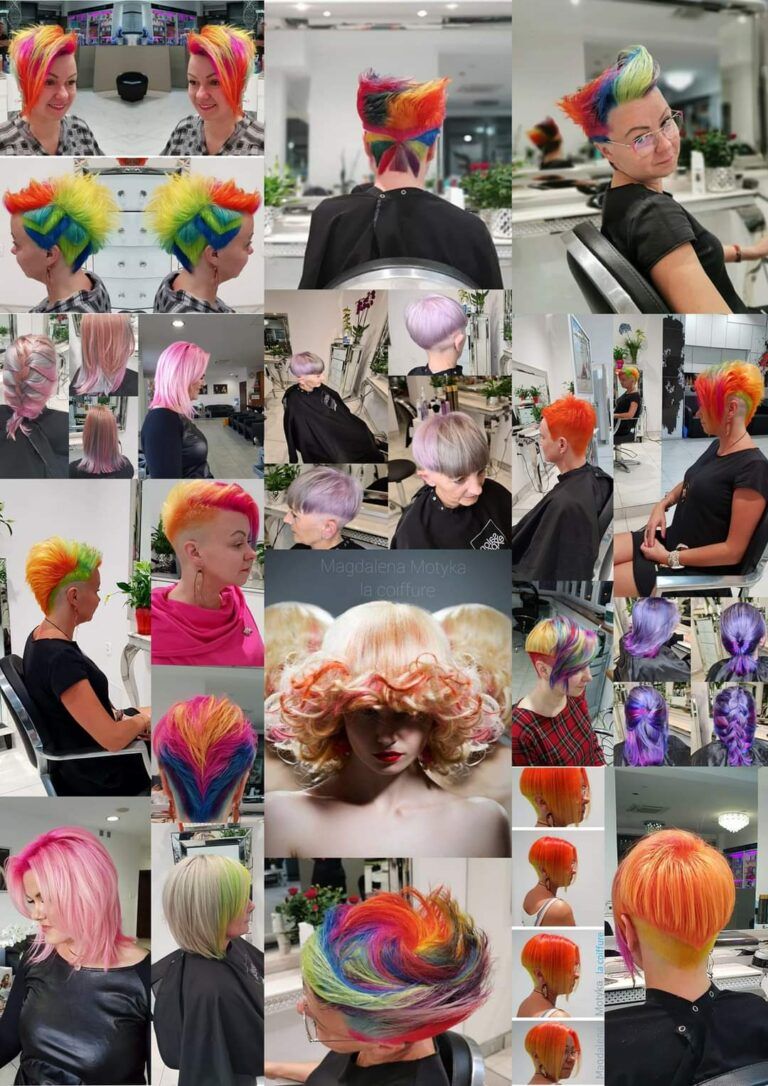 Włosy po usłudze strzyżenia i koloryzacji w Salonie Fryzjerstwa La Coiffure, autorstwa Magdaleny Motyki, prezentowane na zdjęciu z naszego prestiżowego salonu w Płocku.